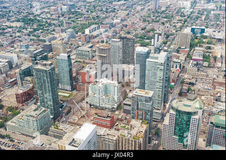 Vue aérienne du centre-ville de Toronto. L'Ontario, Canada Banque D'Images