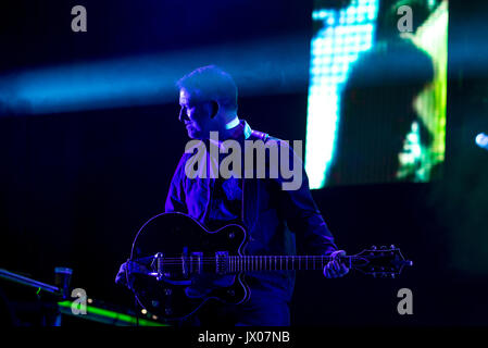 Barcelone - JUN 18 : Nouvelle Commande (groupe de rock anglais) produisent en concert au festival Sonar le 18 juin 2016 à Barcelone, Espagne. Banque D'Images