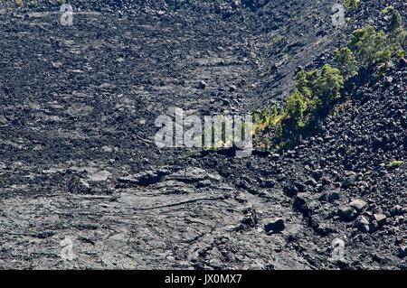 Paysage le long de la chaîne de cratères Road dans le parc national des volcans Banque D'Images