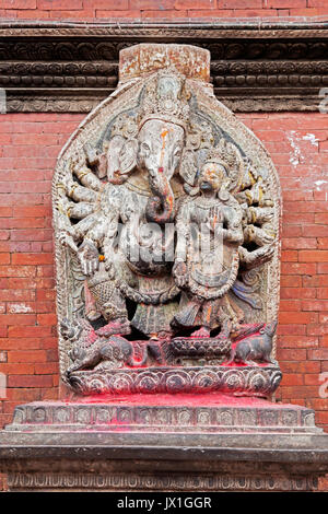 Statue de l'éléphant hindou Dieu Ganesha. Connu comme le dieu de la sagesse. Katmandou Népal Banque D'Images