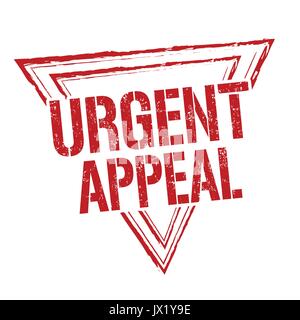 Appel Urgent grunge tampons sur fond blanc, vector illustration Illustration de Vecteur