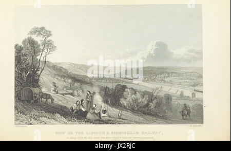 Roscoe L&BR(1839) p084 Vue sur le London & Birmingham Railway (vers Berkhampstead) Banque D'Images