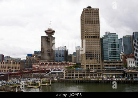 Le centre du port et d'observation de la tour de guet de gratte-ciel dans le quartier central des affaires du centre-ville de Vancouver, British Columbia Canada Banque D'Images