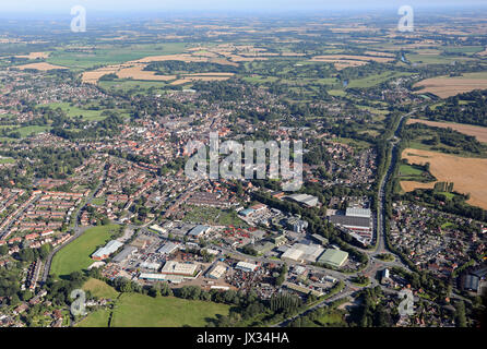 Vue aérienne de la ville de Ripon, North Yorkshire, UK Banque D'Images