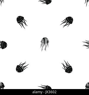 Modèle Méduse noire transparente Illustration de Vecteur
