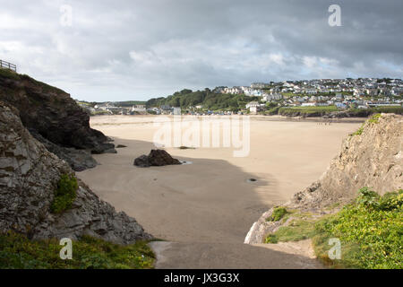 Pozeath village, North Cornwall, UK de la plage Banque D'Images