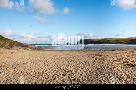 Plage de Polzeath, North Cornwall, UK Banque D'Images