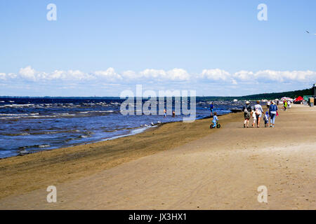 Plage de Jurmala beach resort sur la côte baltique, la Lettonie Banque D'Images