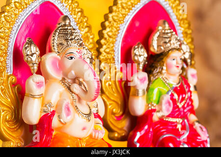 Le Seigneur Ganesha et déesse laxmi religion hindoue et indienne fête de Diwali festival Banque D'Images