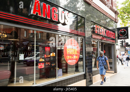 L'Angus Steak House restaurant Leicester Square, London, UK Banque D'Images