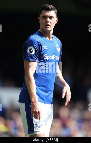 Michael Keane Everton FC Premier League, FC Everton V Stoke City FC Gooon Park, Everton, en Angleterre 12 août 2017 Gba2000 si le joueur/joueurs représentés dans cette image est/sont de jouer pour un club anglais ou l'équipe d'Angleterre. Puis cette image ne peut être utilisé qu'à des fins rédactionnelles. Pas d'utilisation commerciale. Il ne peut être utilisé pour les publications impliquant un seul joueur ou d'un club ou d'une seule compétition. Aucun pari ou dans les Jeux même si dans un contexte éditorial. Allstar Crédit : photo library/Alamy Live News Banque D'Images