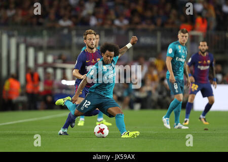 Barcelone, Espagne. 13e Août 2017. MARCELO du Real Madrid en Espagne durant la Super Cup match de football entre le FC Barcelone et le Real Madrid le 13 août 2017 au Camp Nou à Barcelone, Espagne. Credit : Manuel Blondeau/ZUMA/Alamy Fil Live News Banque D'Images