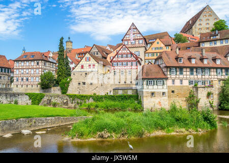 Paysage urbain d'Schwaebisch Hall, Allemagne Banque D'Images