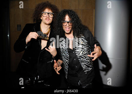 (L-R) Redfoo et Sky Blu de LMFAO assiste à la salle Conga du parti post GRAMMY 31 janvier 2010 Los Angeles. Banque D'Images