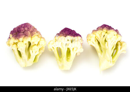 Le chou-fleur pourpre italien. Studio Photo Banque D'Images