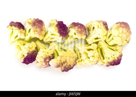 Le chou-fleur pourpre italien. Studio Photo Banque D'Images