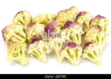 Le chou-fleur pourpre italien. Studio Photo Banque D'Images