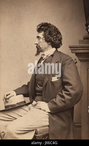 C1861 portrait de Mathew Brady (1822-1896), photographe américain tôt mieux connu pour ses photographies de la guerre civile et des portraits de leader américain politique, militaire et culturelle les figures du 19ème siècle. Brady a étudié sous Samuel F. B. Morse, pionnier de la photographie du daguerréotype en Amérique. Banque D'Images