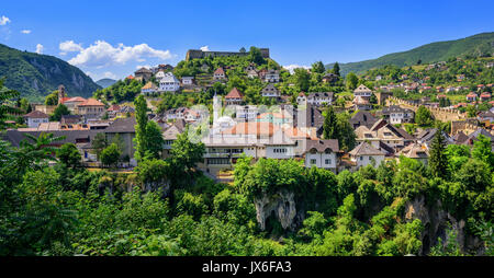 La vieille ville de Jajce, capitale historique de la Bosnie-Herzégovine Banque D'Images