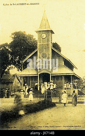 PL Eglise de Saint Laurent du Maroni Banque D'Images