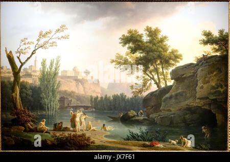 Soir d'été, paysage en Italie, vue 1, de Joseph Vernet, 1773, huile sur toile National Museum of Western Art, Tokyo DSC08527 Banque D'Images