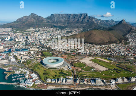 Vue aérienne du port de Cape Town en Afrique du Sud Banque D'Images