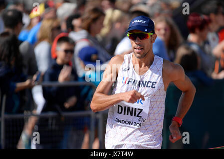 Yohann Diniz de France participant aux Championnats du monde d'athlétisme de l'IAAF 50k à pied dans le Mall, Londres. A gagné l'or Banque D'Images