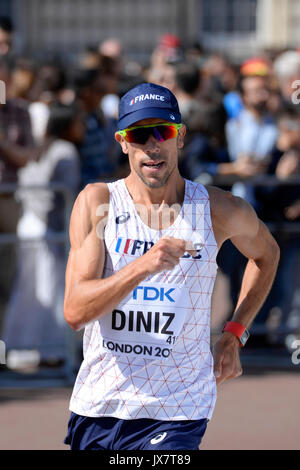 Yohann Diniz de France participant aux Championnats du monde d'athlétisme de l'IAAF 50k à pied dans le Mall, Londres. A gagné l'or Banque D'Images