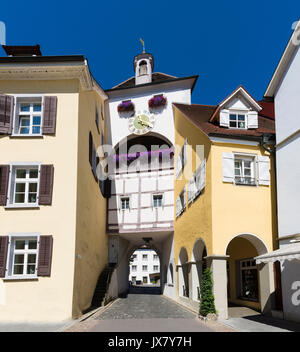 La porte de la vieille ville de Meersburg, sur le lac de Constance - Bodensee, le lac de Constance, Bade-Wurtemberg, Allemagne, Europe Banque D'Images