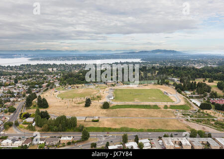 Jefferson Park installations sportives y compris Terrain de Cricket Kilikiti, Beacon Hill, Seattle, WA, USA Banque D'Images