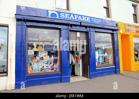 Seafare Chandlery, plongée sous-marine et Marine Services boutique, Tobermory, Isle of Mull, Scotland Banque D'Images