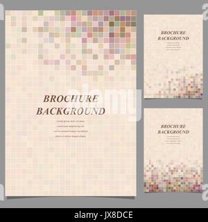 Abstract square tile mosaic brochure design Illustration de Vecteur