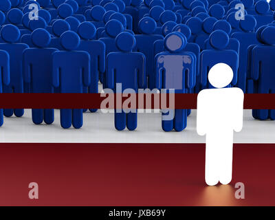 Concept de leadership de l'homme en face de foule Banque D'Images