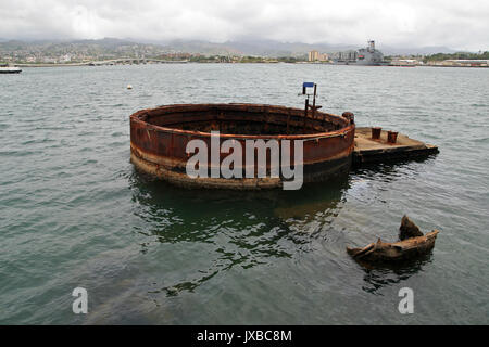 USS Arizona, Pearl Harbor, Honolulu, Hawaii, USA Banque D'Images