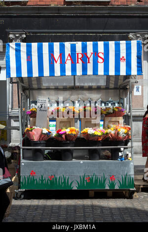 Moore Street market dans la ville de Dublin, Irlande. Banque D'Images