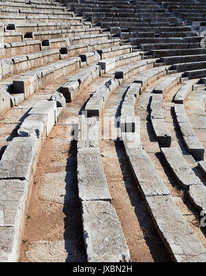 Détail de coin autour de l'ancien stade en Grèce Messini Banque D'Images