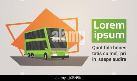 City Bus Transport Concept Banner With Copy Space Illustration de Vecteur