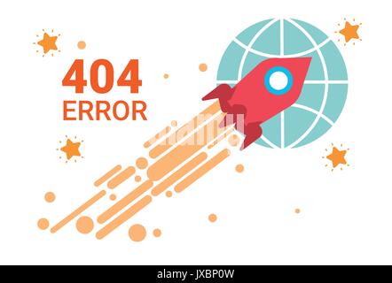 L'icône d'erreur 404 Non trouvé rompu bannière de message Illustration de Vecteur