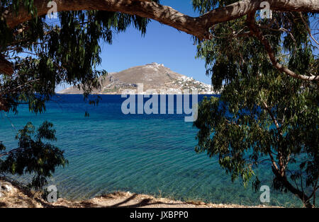 Aghia Marina et Panteli Casle de Alinta, Alinta bay, Leros, Dodécanèse, Grèce. Banque D'Images