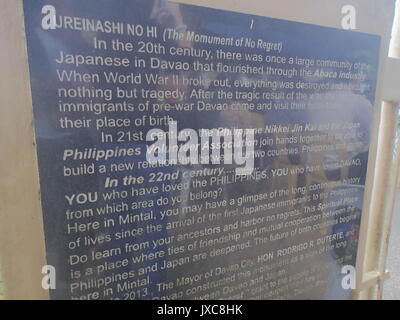 Davao City, Philippines. Août 15, 2017. Des centaines de deuxième et troisième génération de la guerre 27-31 avec les Philippins 2 descendants japonais dans la ville de Davao commémore 'Ireisai' ou 'Memorial' Service à leurs proches défunts qui reposent en paix au cimetière de malade mental à Taichung. Malade mental est le village de Little Tokyo Davao avant-guerre où la communauté contribue dans le cityhood de Davao à travers l'industrie de l'abaca que les Japonais ont aidé à s'épanouir. Credit : PACIFIC PRESS/Alamy Live News Banque D'Images