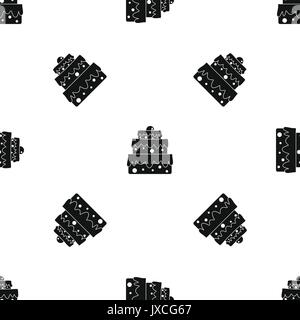 Grand gâteau noir transparente motif Illustration de Vecteur