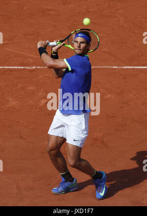 RAFAEL NADAL (ESP) Tennis - Open de France 2017 - Grand Chelem ATP / WTA - Roland Garros - Paris - - France - 31 mai 2017. Banque D'Images