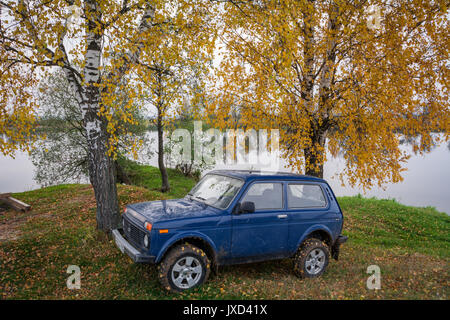 Vus soviétique et russe Lada Niva 4x4 Banque D'Images
