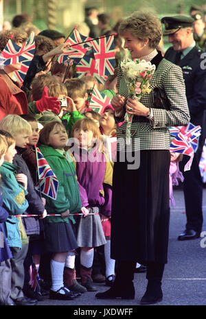 Diana, princesse de Galles à Francfort, Allemagne. Banque D'Images