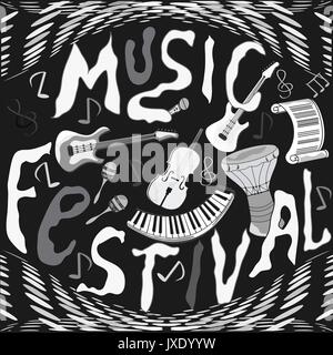 Les instruments de l'illustration. Vector background colorés avec des objets abstraits Illustration de Vecteur