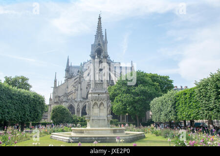 PARIS, FRANCE - 07 juin 2017 : Cathédrale Notre Dame de Paris, France Banque D'Images