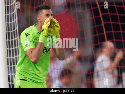 Rome, Italie. 13e Août 2017. Thomas Strakosha (Lazio) Football/soccer : Super Coupe Italienne (Supercoppa Italiana) match entre la Juventus 2-3 SS Lazio au Stadio Olimpico à Rome, Italie . Credit : Maurizio Borsari/AFLO/Alamy Live News Banque D'Images