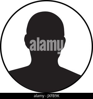 Photo de profil silhouette - Homme Illustration de Vecteur