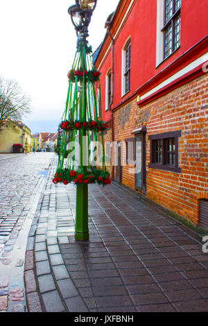 La proximité de l'ancienne maison à la rue de la vieille ville de Kaunas Banque D'Images