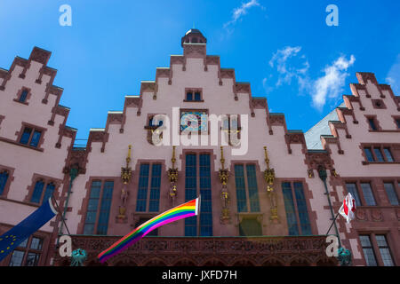 Francfort, Allemagne - 15 juin 2016 : Avis de Roemerberg square Banque D'Images